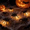 Reusable Halloween Spider Set Spiders Hanging Decorations, Plastic Fake Props, Scary Decorative for Pumpkin Scenes Ornaments Outdoor Tree Porch Yard,
