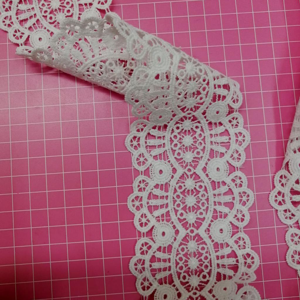 Junhui Lace Water-Soluble Milk Silk Embroidery Lace Clothing Curtain Embroidery Accessories Edging Pattern Woven Wide Lace