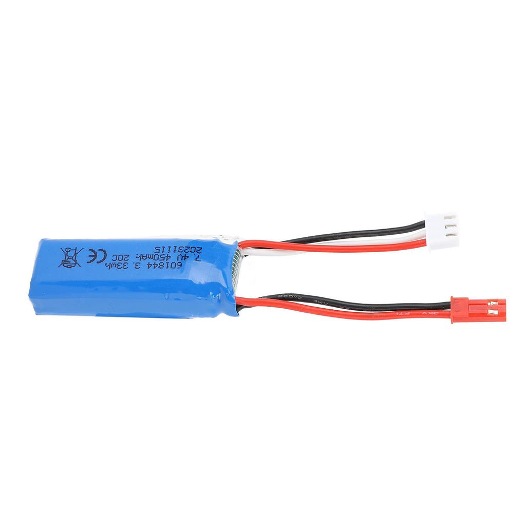7.4V 450mAh Lithium Battery For K979/K989/K999/K969 1/28 RC Cars Long Lasting Power Lipo Battery Wit