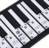 XP Design Piano Keyboard Sheet Musical Keys Stickers, Music, Notes, 88/61/49/37 (Black)