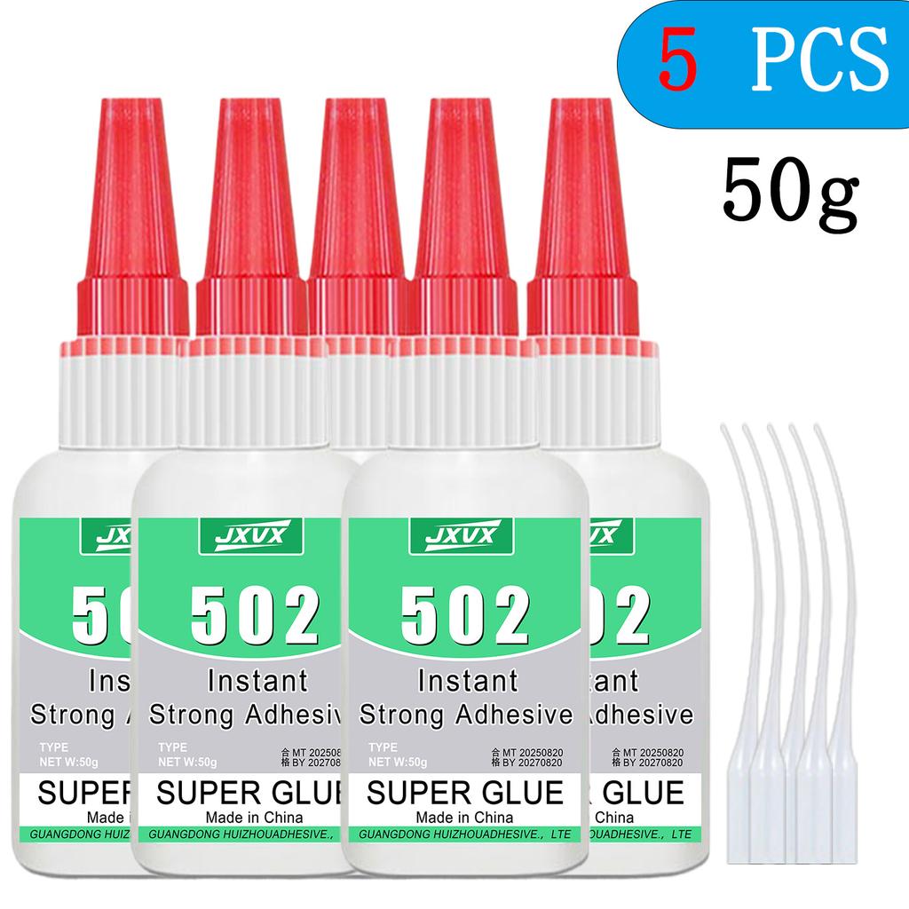 Super Glue 502 Super Adhesive Cyanoacrylate Bonding Agent for Metal, Plastic, Wood, Glass, Ceramic, Leather, Rubber, Handicrafts, DIY,