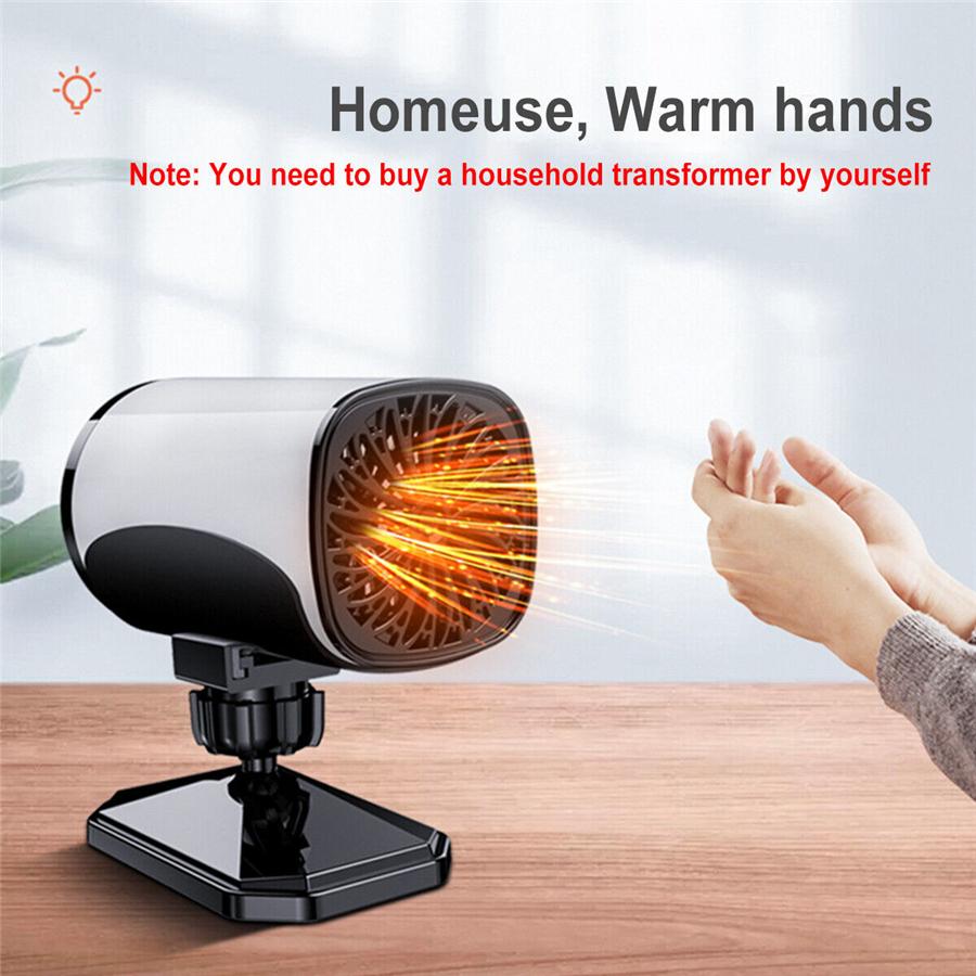 New 1 PCS 12V Car Air Heater Fan 360° Rotary Interior Windshield Defroster Defogger