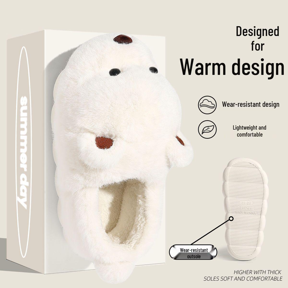 

Little Bear Women s & Men s 2025 Cotton Slippers: Warm, Non-Slip, Thick Sole, Cute Plush, Heel-Covering Winter Shoes. 38-39 (Inner Length 240mm) Recommended for 37-38