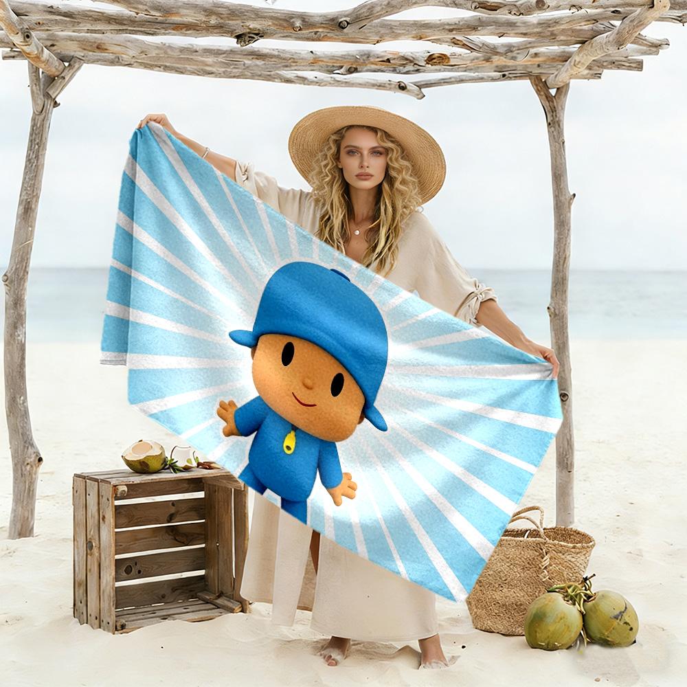Pocoyo Beach Towel Super Soft & Absorbent Comfortable Lightweight Suitable for Sports, Travel, Swimming, Yoga, Bathroom, Beach, And Pool