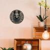 1pc Vintage German Shepherd Metal Wall Art Round Aluminum Sign for Home Decor