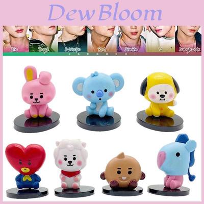 Bts Bt21 7 stuks/set Baby Monitor Beeldjes Ornamenten Taart Topper Speelgoed Cadeau