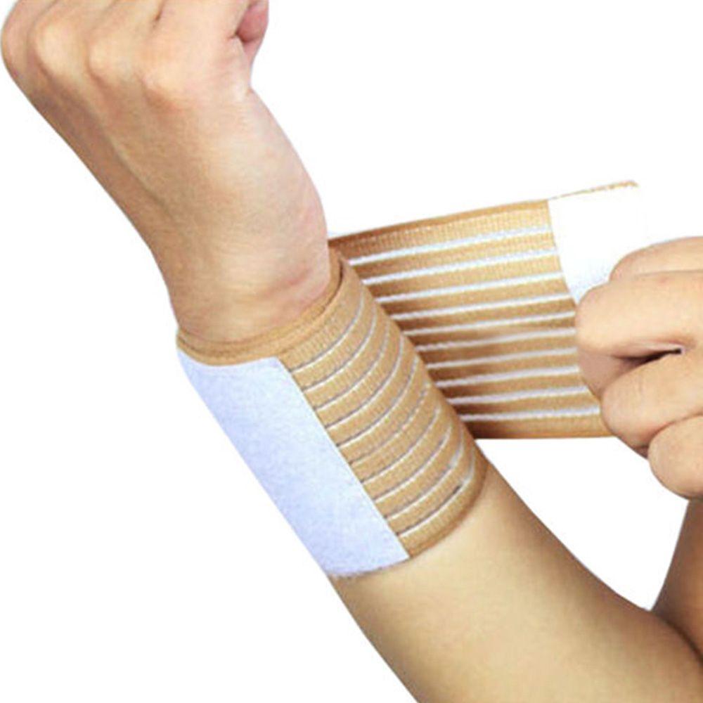 

Basketball Stretchy 4 Colors Wraps Tape Gym Elastic Cotton Bracers Sports Safety Safety Bandage Wrist Protector Wristbands бежевий