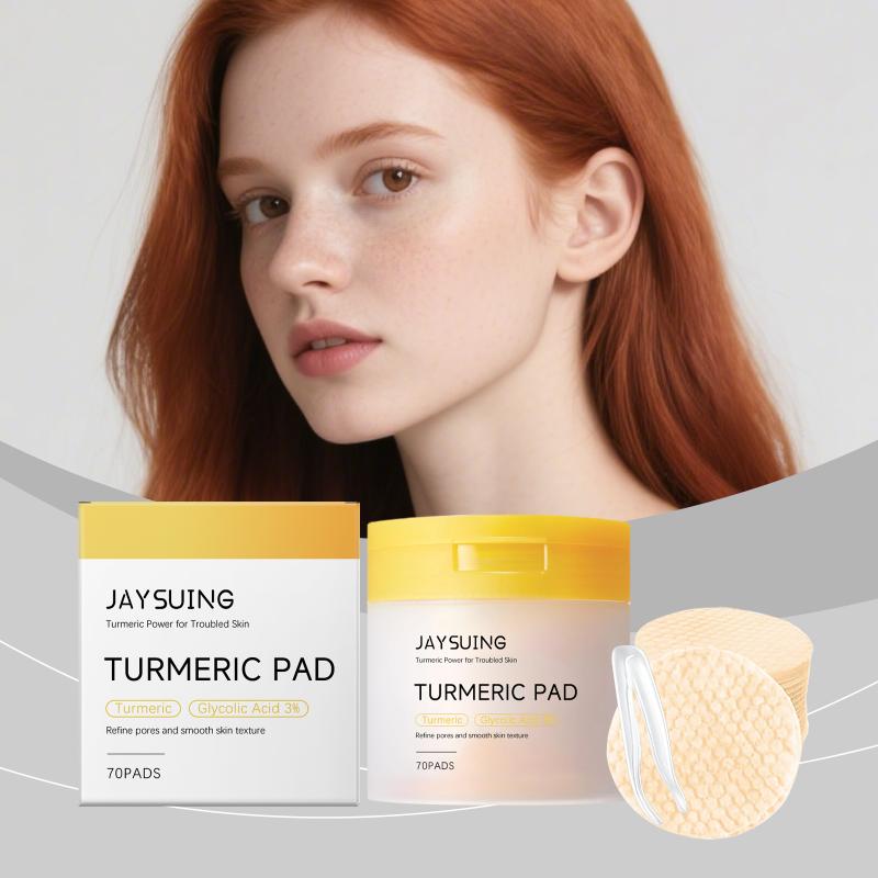 Turmeric Pore Cleaning Cotton Pad Soothe Skin Improve Skin Tone Clean Pores Prevent Pore Blockage Facel Exfoliating Cotton Pads