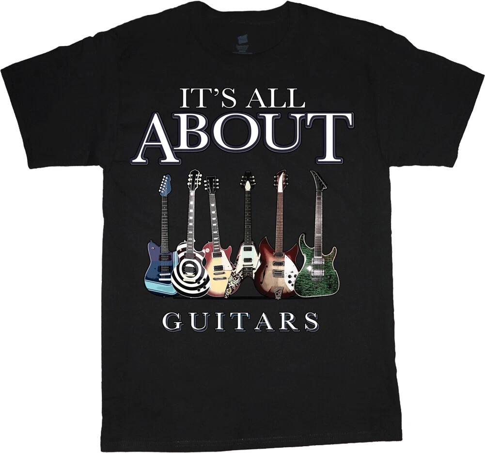 Guitar T-shirt Mens Guitarist Musician Gifts Graphic Tee Shirt XXXXL