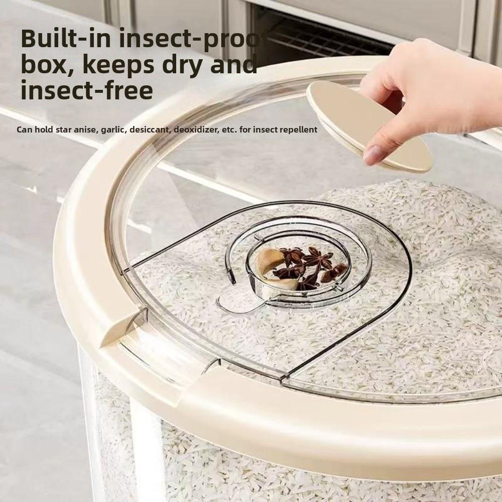 Moisture-proof Kitchen Storage Bin Clear Airtight Storage Bucket New Grain Storage Bin Home Use