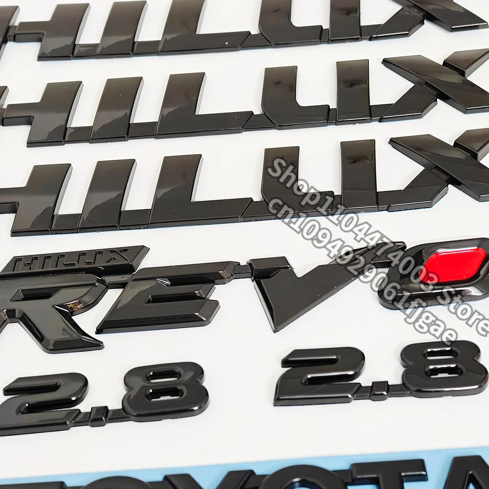 Glossy Silver Glossy Black Replacement Badge Suitable for Toyota Hilux Revo 2.8 Comes with Back Glue HH0