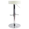 KKTONER Adjustable Height Swivel Bar PU Leather with Round Suitable for Home Kitchen White Stool, Footrest, Chair, Countertops, Medium,