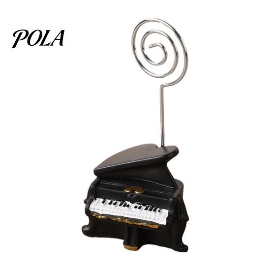 Piano Business Card Holder Holder, Resin Wedding Table Number Clip, DIY Memo Durable Stand Photo for Desk, Music Theme Home Office Decor, Gift Unique
