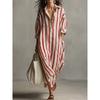 Stripe Shirt Dress With Pockets For Casual Summer Wear
