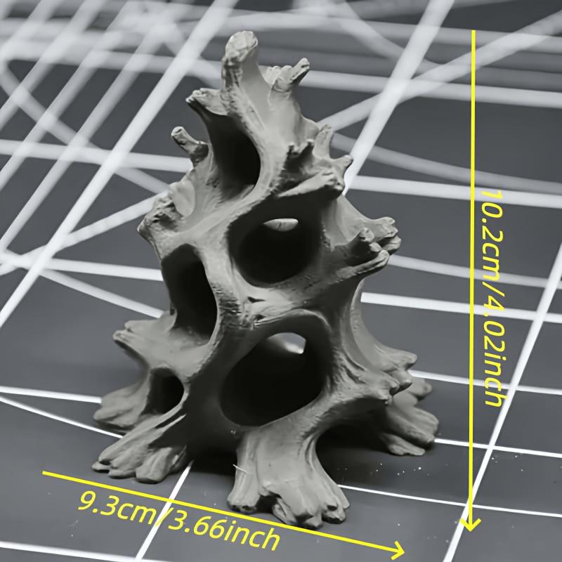 Mehrloch-Treibholz-Aquarium-Dekoration 3D-Druck Treibholz Fischhöhle Aquarium Dekoration Fischversteck zur Zucht Versteckhöhle Dekor