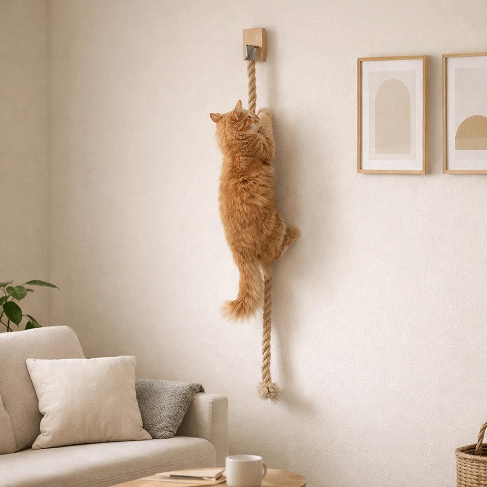 Bite Resistant Cat Scratch Rope Wear Resistant Cat Wall Rope Rack Funny Cat Climbing Shelf  Home