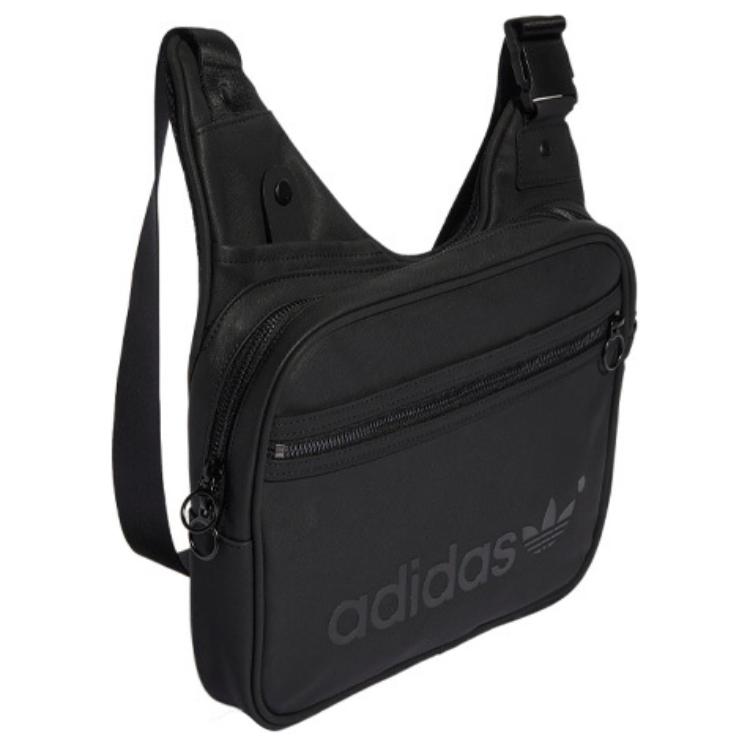 New Adidas Originals Polyurethane Sling Bags Crossbody Bags Regular Unisex Pure Black HD9692