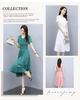 Elegant V-Neck Slim Fit Chiffon Dress - 2022 Women's Medium-Long Style