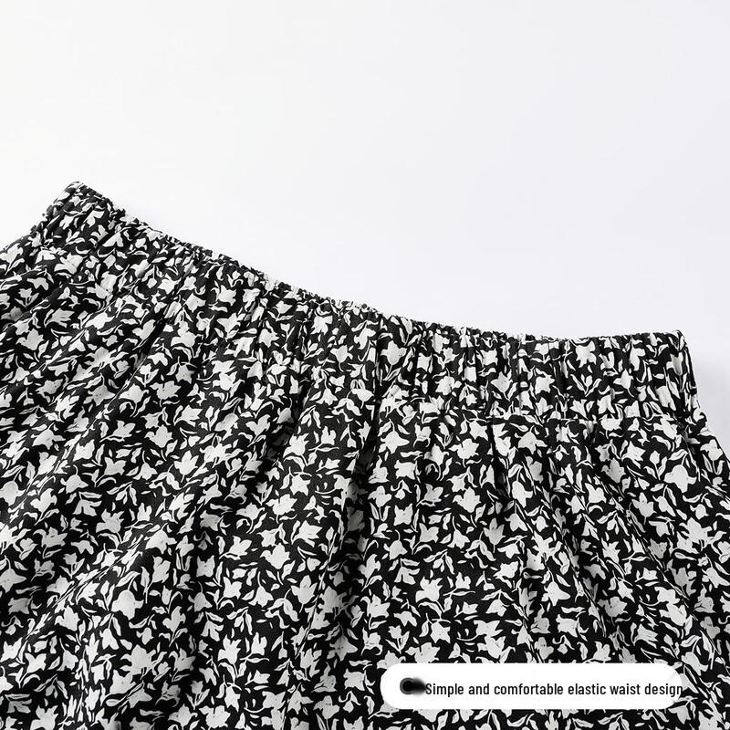 FivePlus Draped Floral A-Line Mini Skirt
