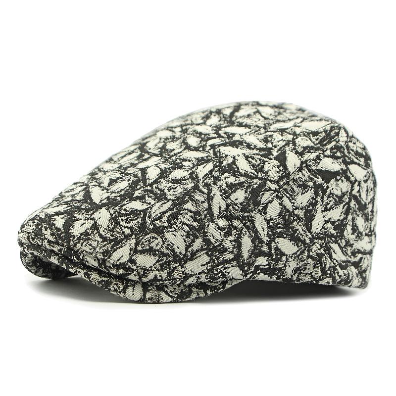 Men's Beret Women's British Retro Cap Forward Cap Peaked Cap