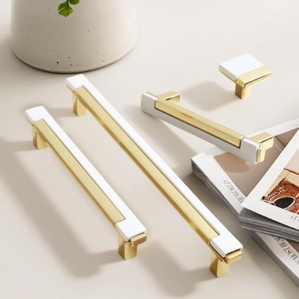 Double-colors Cabinet Pull Zinc Alloy Drawers Pull Nordic Kitchen Cabinets Handle  Cabinet Hardware