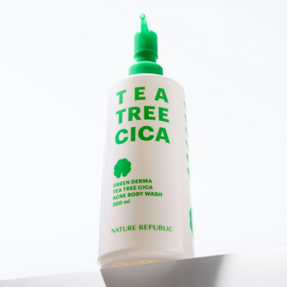 NATURE REPUBLIC Green Derma Tea Tree Cica Acne Body Wash 300ml