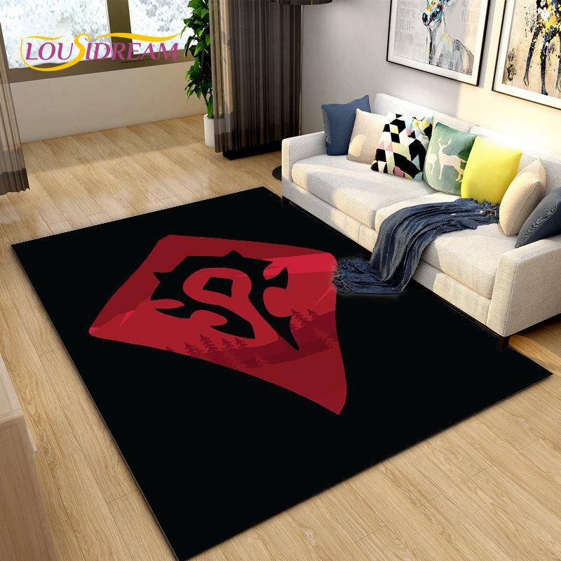 3D World of Warcraft , WOW Game Area Rug Large ,Carpet Rug for Living Room Bedroom Sofa Doormat Decoration ,Kids Non-slip Floor Mat