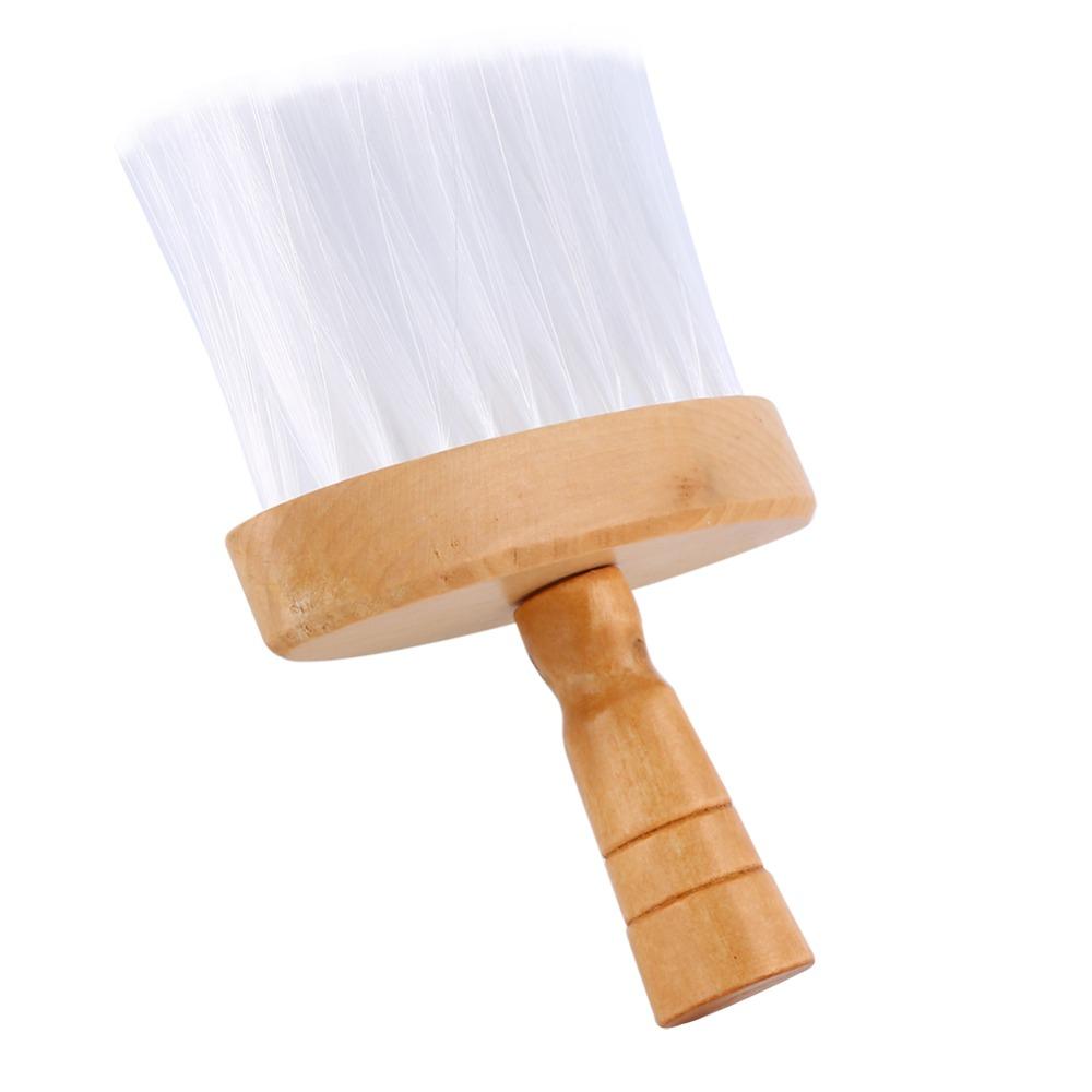 Gentle Hair Duster Brush Wood Handle Hair Cut Brush Hairdressing Cleaning Brush Barber