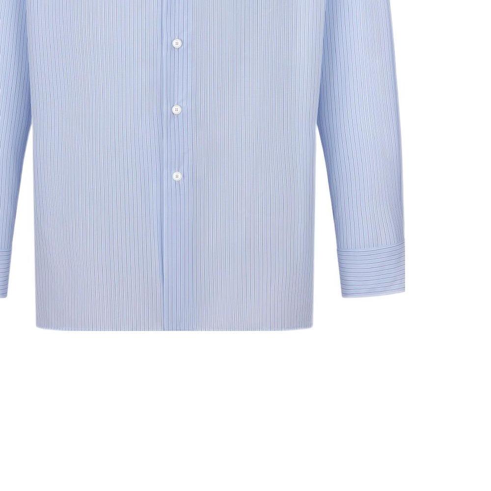 Dior SS22 Shirt Men's White Blue Stripes 243C551A5656-C075
