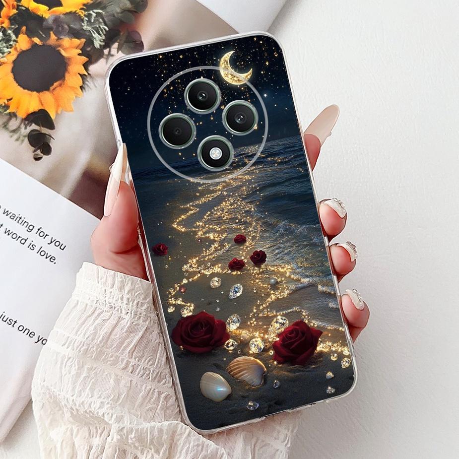 For Oppo Reno 12F 5G Case Reno12 FS CPH2637 Colorful Flowers Painted Cover Soft Silicone Case For Oppo Reno12 F 4G Reno12F Shell