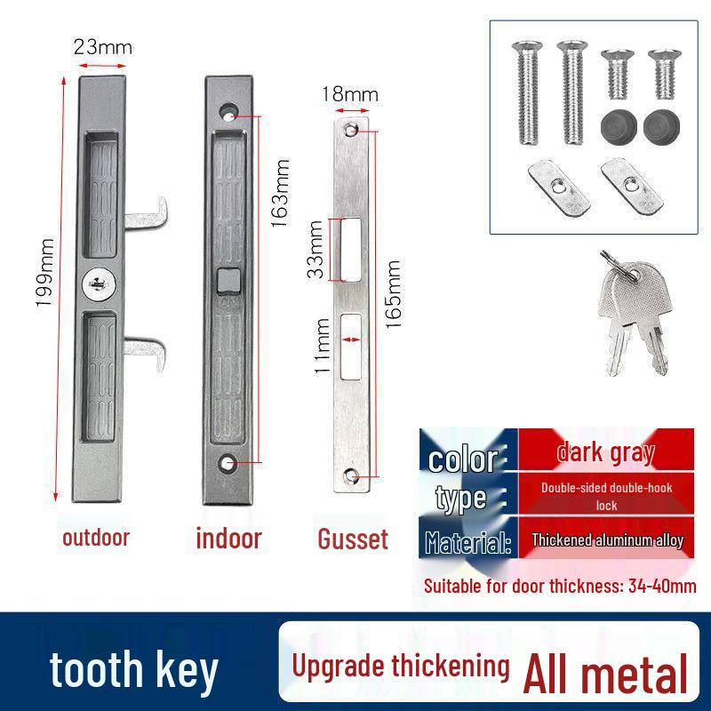 

Выдвижная алюминиевая москитная дверь со скрытым двойным крючковым замком