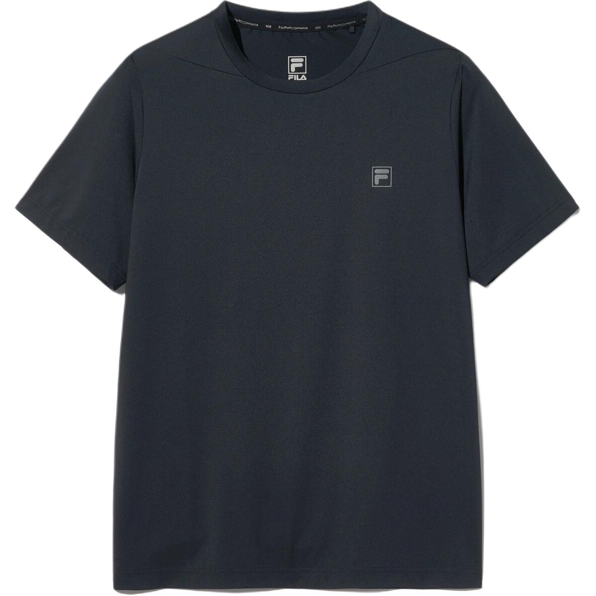 FILA T Shirts Unisex Black Crew Neck FS2RSH2201UBLK W90