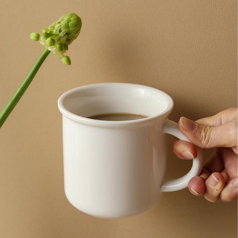 Retro Ceramic Coffee Milk Breakfast Drinking Cup Household Couple Cup Nostalgic High-End Teacup