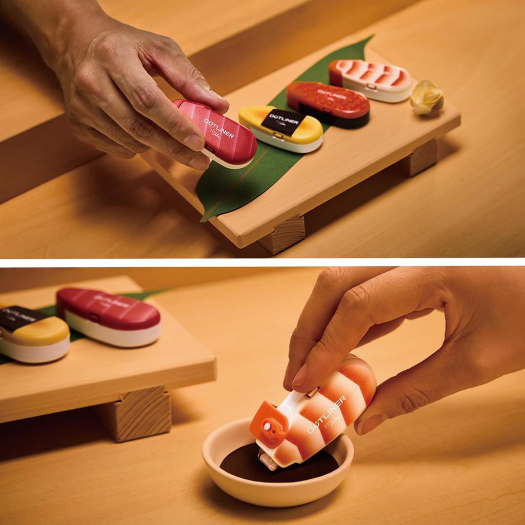 KOKUYO Sushi Dot Liner Complete 5 Designs of Set, (1 Each) (TA-DM4900L-CP)