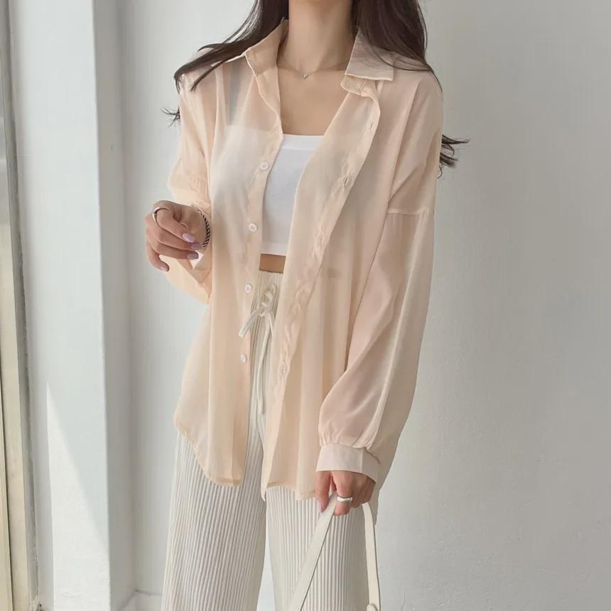 Women's Summer Cardigan – Ice Silk Sun Protection, Thin and Drapey Design Cover-up Top