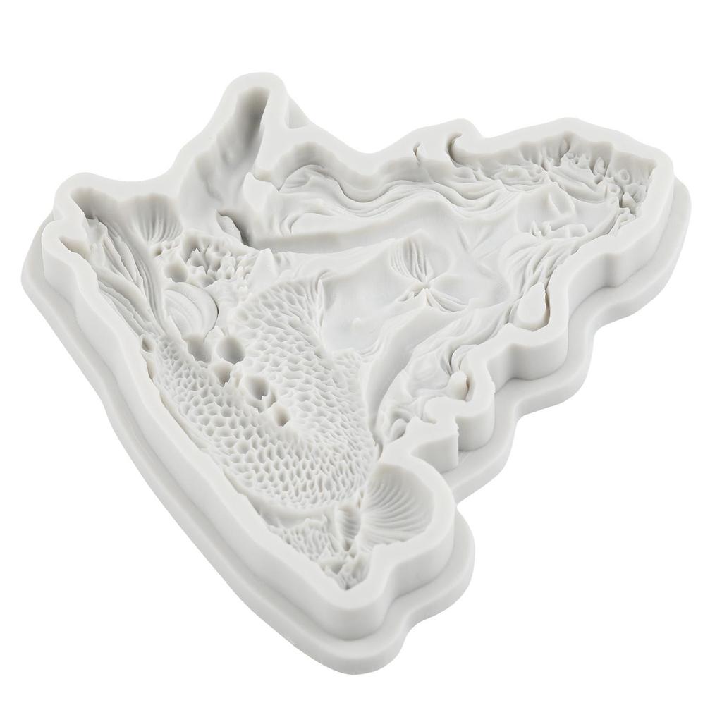 Mermaid Silicone Molds Mermaid Girl Fondant Mold Cake Decorating Tools Cupcake Topper Chocolate Candy Craft Gum Paste Polymer Clay