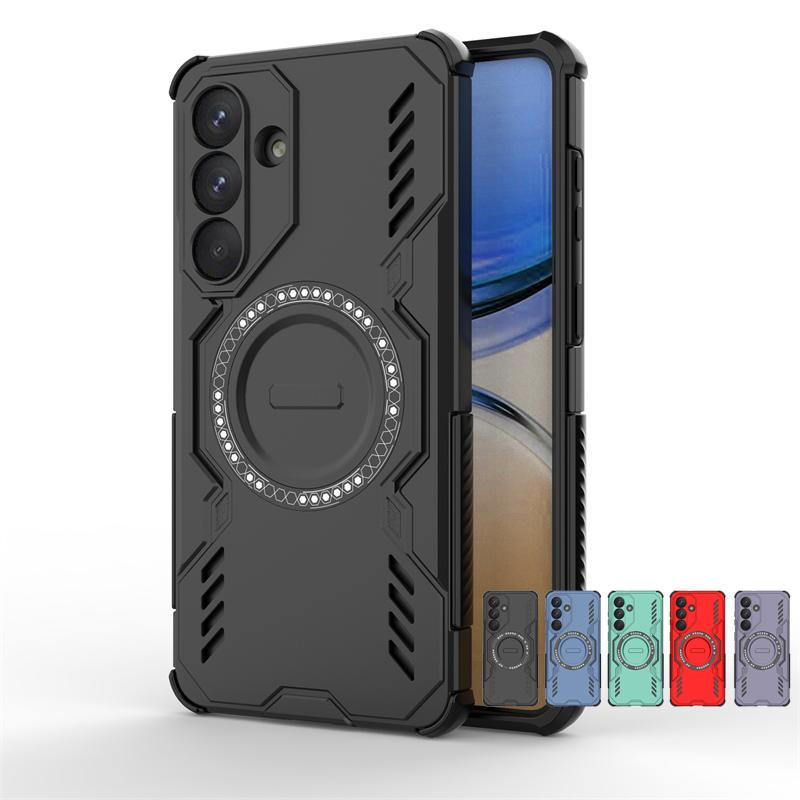 For Samsung Galaxy S26 Plus Case Samsung S26 Plus Armor PC Magnetic Adsorption Wireless Charge Cover For Samsung S26 Plus Case