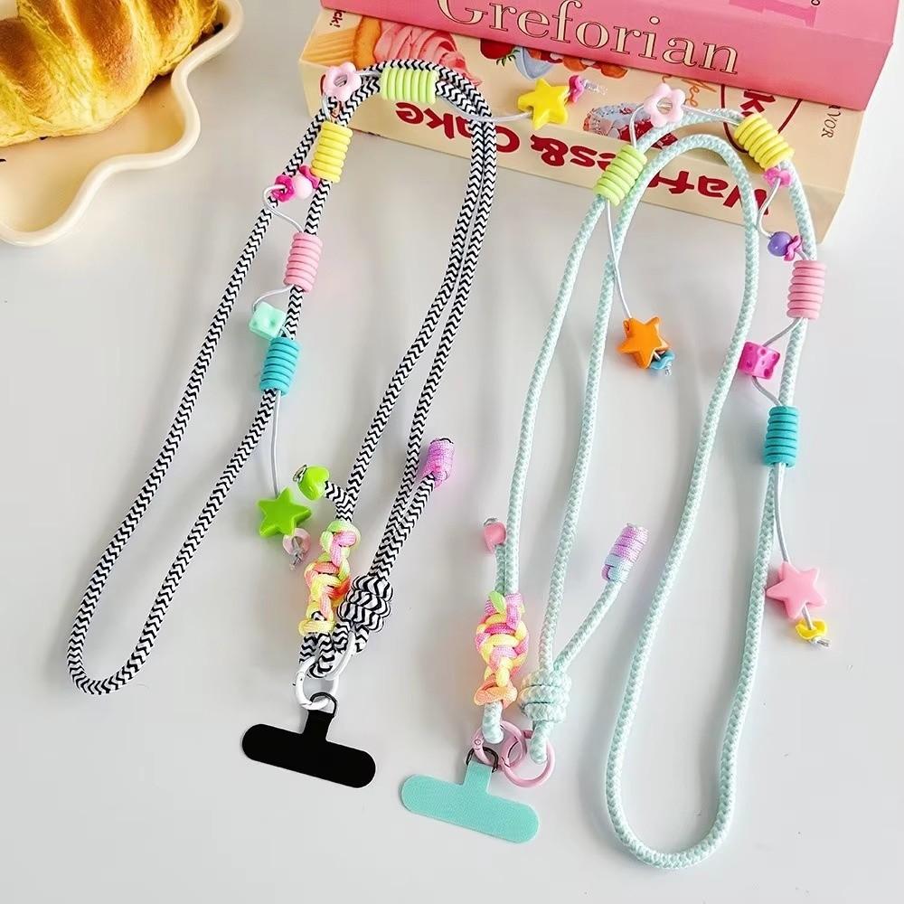 Colorful Crossbody Key Chain Pendant Anti-Lost Long Hanging Rope For Mobile Phones and Card