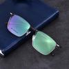 3007 Men's Retro Full-Rim Eyeglasses: Plastic/Steel Myopia Frame with Metal Half-Titanium Design