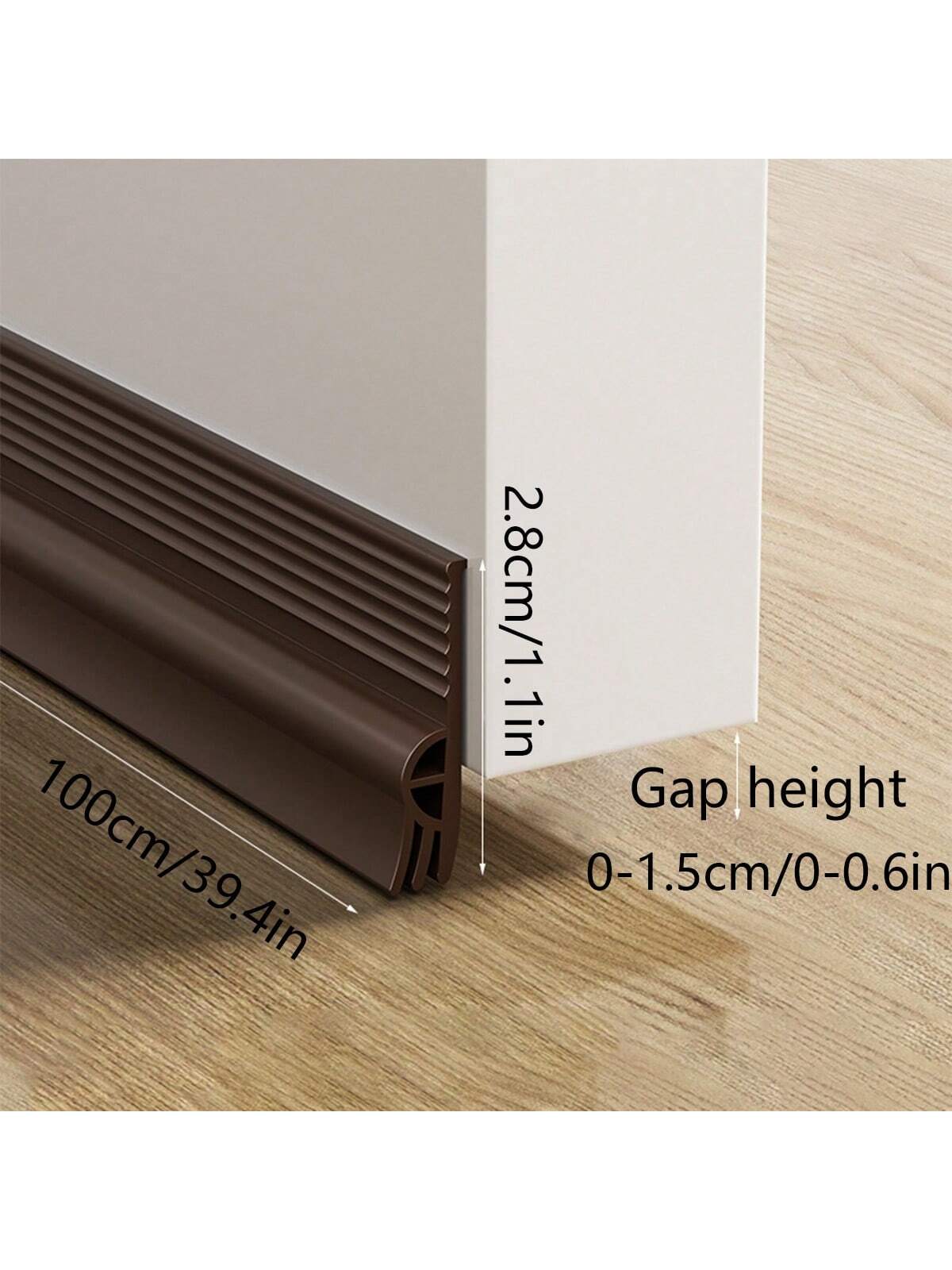 

1m TPE Anti-Dust & Noise Reduction Door Bottom Seal, Triple Seal Design, Non-Slip Grooves, Windproof & Soundproof Door Draft
