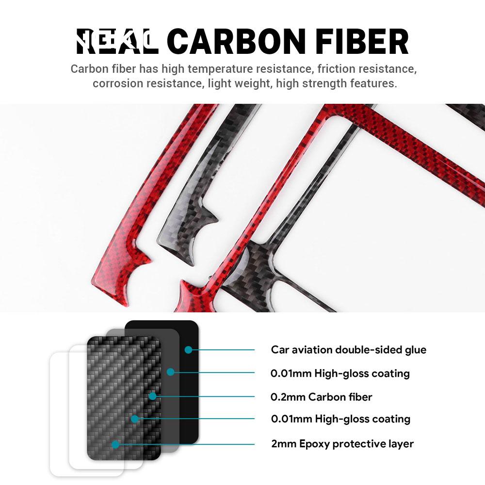 Real Soft Carbon Fiber Sticker For Porsche Cayenne 2003 2004 2005 2006 2007 2008 2009 2010 Center Console Interior Accessories