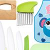 Kitchen Accessories Playset Cutting Board Apron for Children Gifts Toddler Style