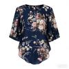TIFICY Moda Donna Casual Estivo Primaverile Stampa Motivo Floreale Maniche 1/2 Scollo O Bluse e Camicie