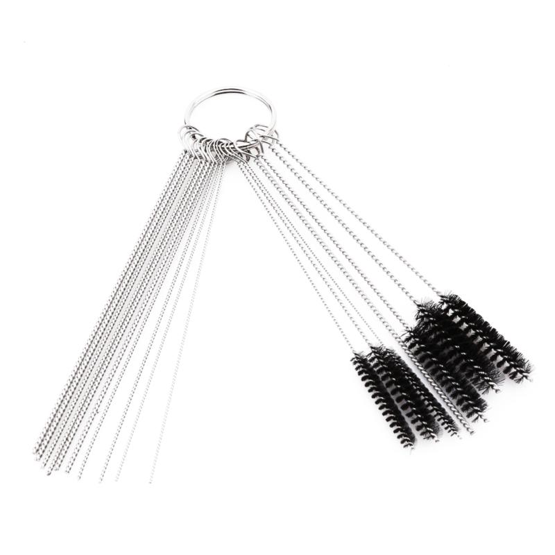 Fifteen Tool Brushes Car And Motorcycle Carburetor Cleaning Needle Set Stainless Steel Dirt Ejector Tool Brush