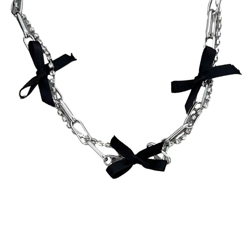 Богемная Звезда Бахрома Ключица Цепочка Дофамин Звезда Ожерелье Звезда Бантик Чокер Женские Повседневные Наряды Изящные Украшения