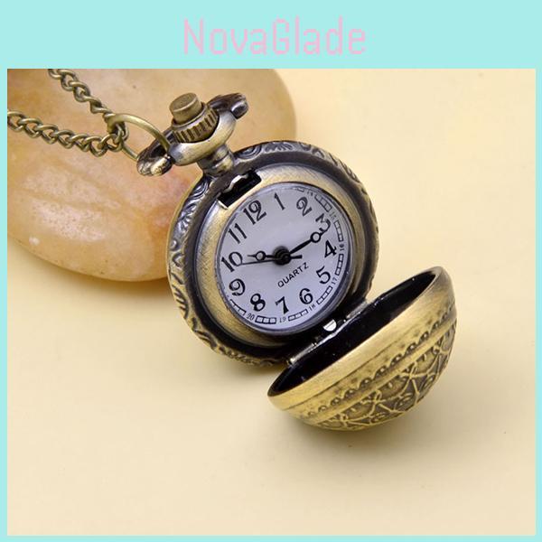 Encantador Regalo de Navidad Snitch Dorada Bola Alada Retro Reloj Collar Con Atractivo Vintage Atemporal