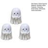 3 stk Halloween Spøkelsesfigur Skummel Liten Hvit Spøkelsesstatue Resin Bordpynt for Innendørs Hjemmekontor Skriveborddekor