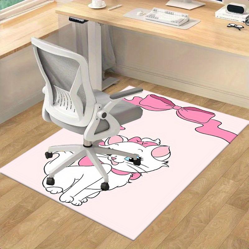 

1pc, Home Decor Carpet, Office Rug, Chair Pad, Outdoor Mat, Gift Idea - Cute Kitten Design with Pink Bow and Hearts P202 60cm by 90cm
