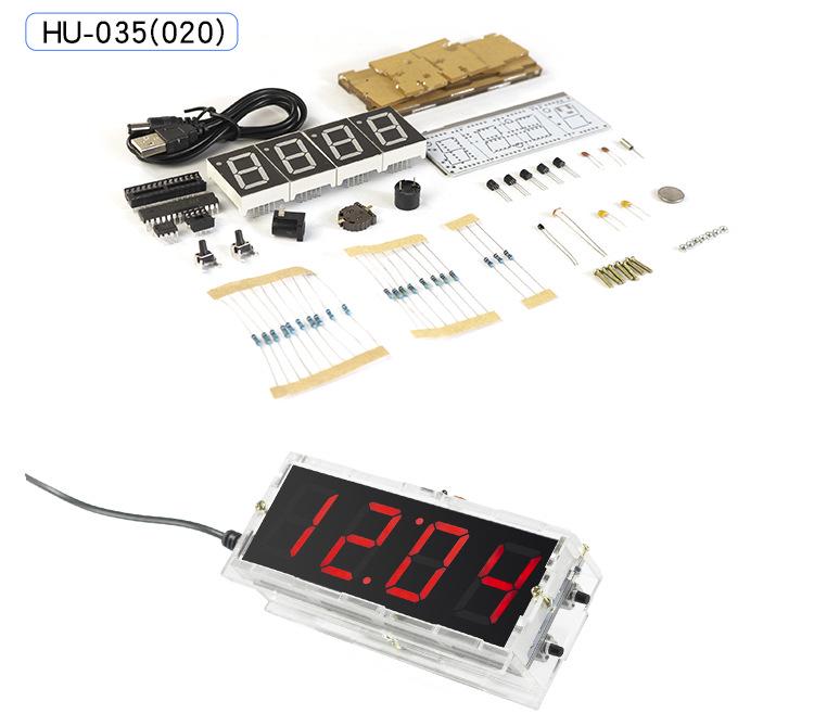 DIY LED Microcontroller Clock Kit: Build Your Own Digital Alarm Clock