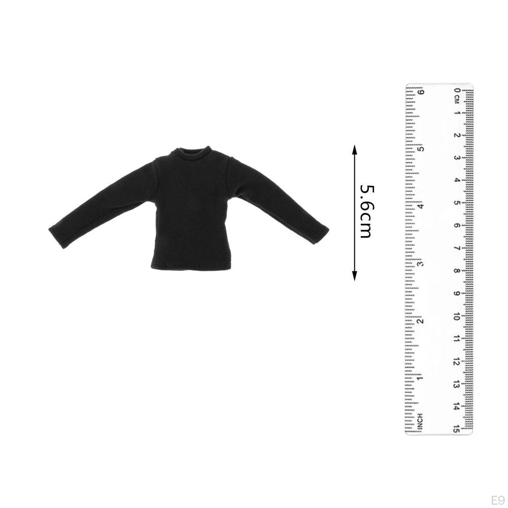 1/12 Male Long Sleeve T-Shirt Clothes for 6 Inch Doll Model Accessories